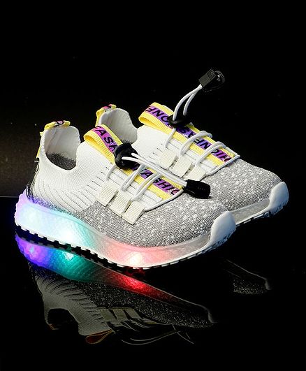 PASSION PETALS Glitter LED Shoes - White