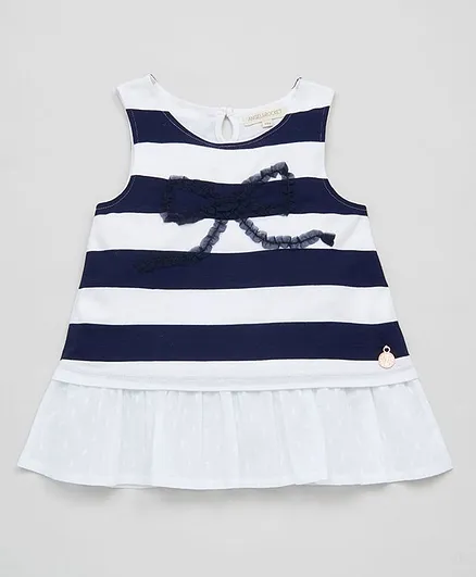 Angel & Rocket Yarn Dyed Sleeveless Striped Top - Blue