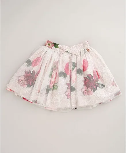Angel & Rocket Rose Print Skirt - Pink
