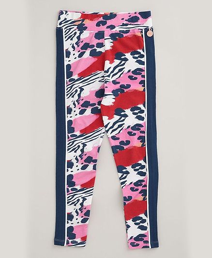 Angel & Rocket Floral Print Leggings - Multi Color