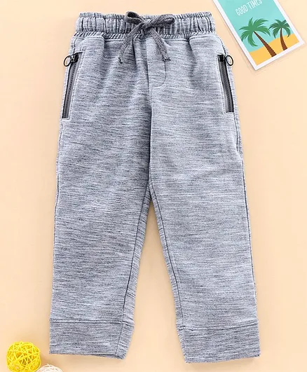 Rikidoos Full Length Solid Track Pants - Grey