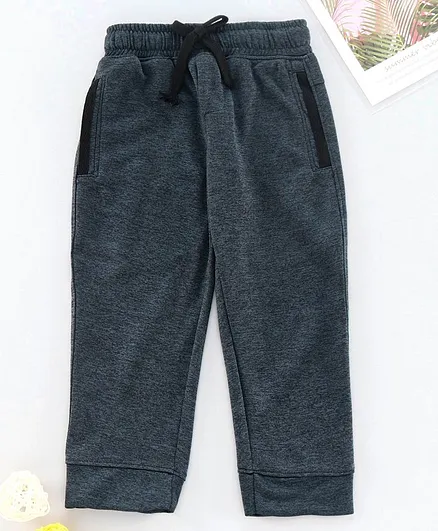 Rikidoos Solid Color Full Length Track Pant - Grey