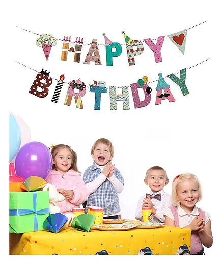 Funcart Happy Birthday Banner - Multicolor