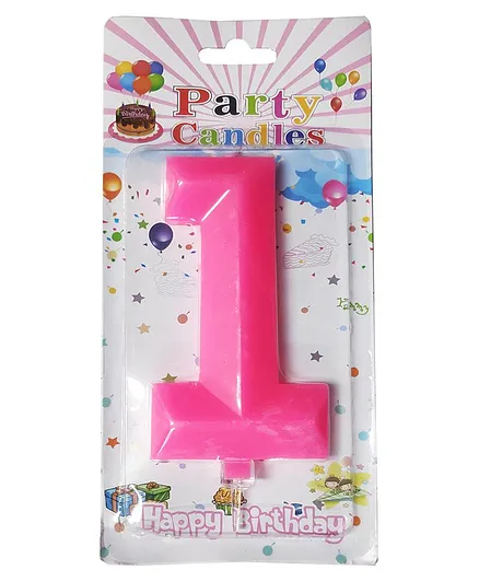 Funcart Numerical 1 Candle - Pink