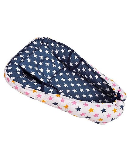 Soul Fiber Reversible Baby Bedding Set With Pillow Star Print - Blue