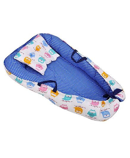 Soul Fiber Reversible Baby Bedding Set With Pillow Dino Print - Blue