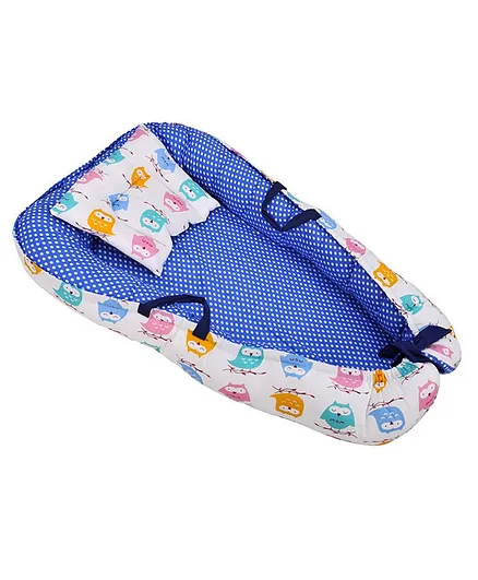 Soul Fiber Reversible Baby Bedding Set With Pillow Dino Print - Blue
