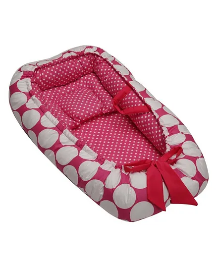 Soul Fiber Cotton Reversible Baby Bedding Set With Pillow - Red