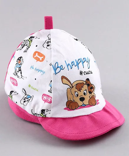 CUCUMBER Baby Summer Cap Printed Pink - Diameter 11.5 cm
