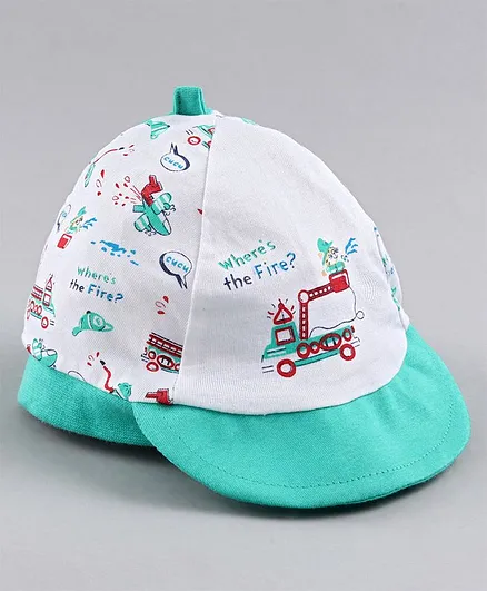 CUCUMBER Baby Summer Cap Printed Blue - Diameter 11.5 cm