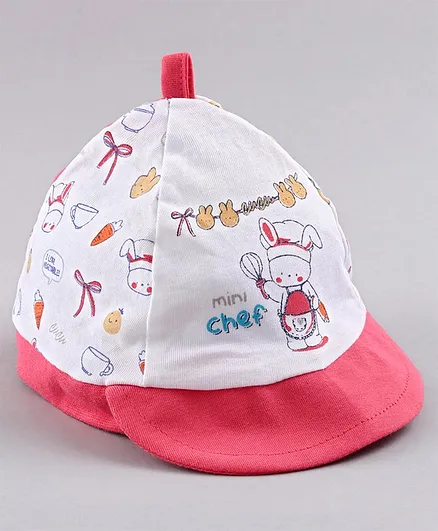 CUCUMBER Baby Summer Cap Printed Pink - Diameter 11.5 cm