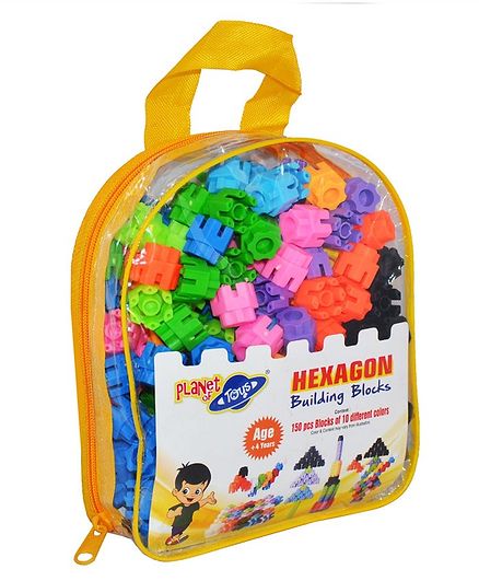 Planet Of Toys Hexagon Building Block Set Multicolor - 150 Pieces