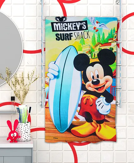 Athom Trendz Disney Mickey Mouse Bath Towel - Blue