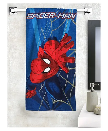 Athom Trendz Marvel Spiderman Bath Towel - Red Blue
