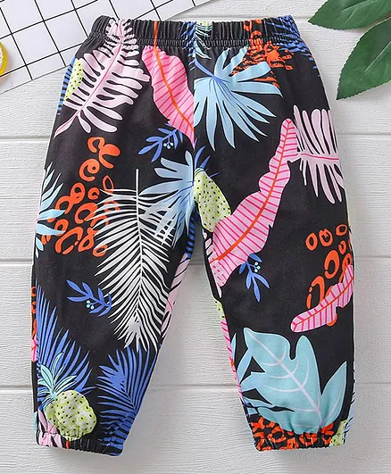 Kookie Kids Full Length Harem Pant Floral Print - Multicolor