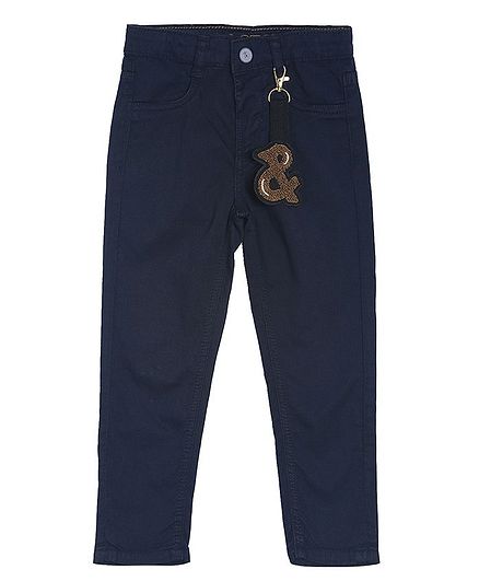 Tales & Stories Full Length Key Chain Attached Trouser - Navy Blue