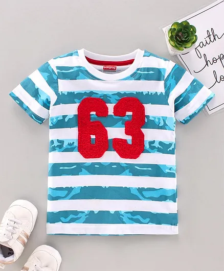 Babyhug Half Sleeves Tee - Blue