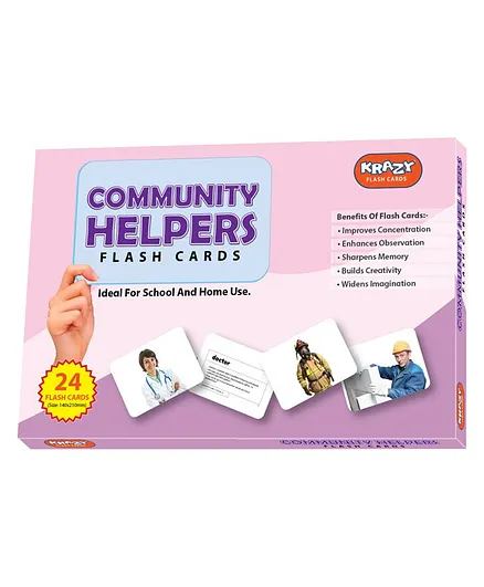 Krazy Early Learning Educational Community Helpers Flash Card Pack of 24 - Multicolor