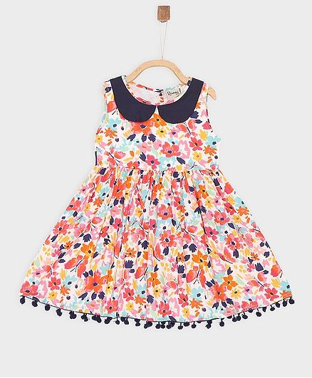 Rianna Sleeveless Floral Print Dress - Multi Color
