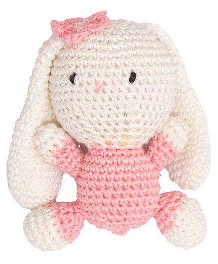 Happy Threads Amigurumi Crochet Soft Toy Calm Bunny Pink - Height 7.62 cm