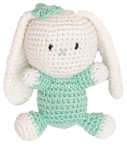 Happy Threads Amigurumi Crochet Soft Toy Jumpy Bunny Green - Height 7.62 cm