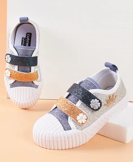 Cute Walk by Babyhug Casual Shoes Glitter Detail - Navy Blue