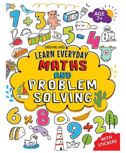 Dreamland Maths Problem Solving Activity Book with Stickers - Learn Everyday Series For Children
