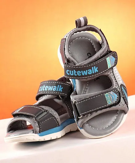 Cute Walk by Babyhug Sandals - Grey Brown