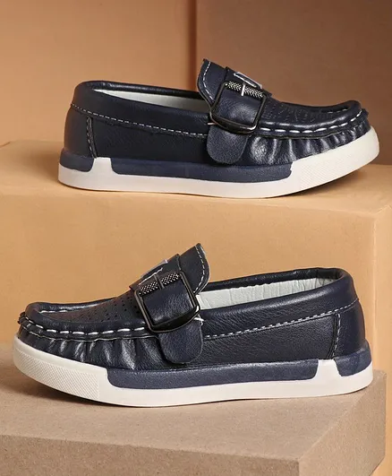Cute Walk by Babyhug Formal Loafers - Navy Blue