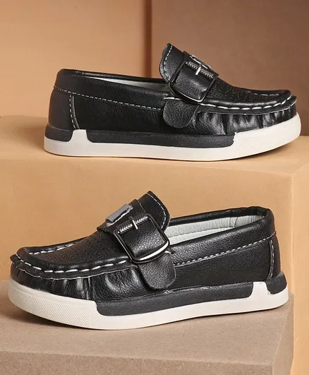 Cute Walk by Babyhug Formal Loafers - Black