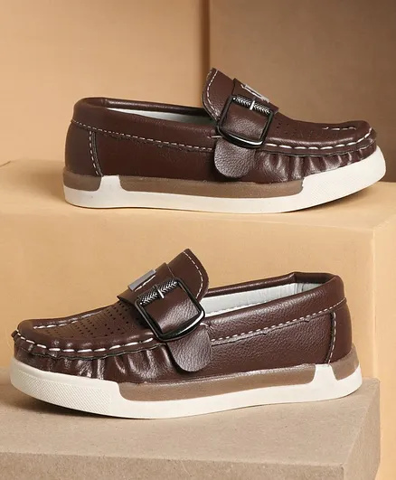 Cute Walk by Babyhug Formal Loafers - Brown