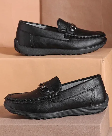 Cute Walk by Babyhug Loafer Shoes - Black