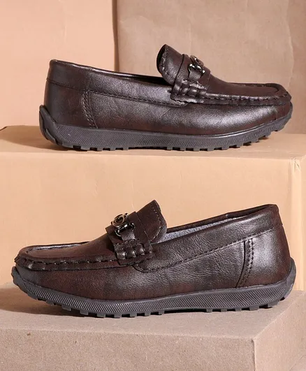Cute Walk by Babyhug Loafer Shoes - Brown