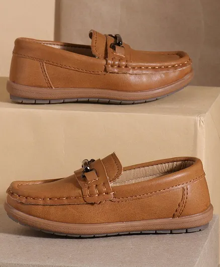 Cute Walk by Babyhug Loafer Shoes - Brown