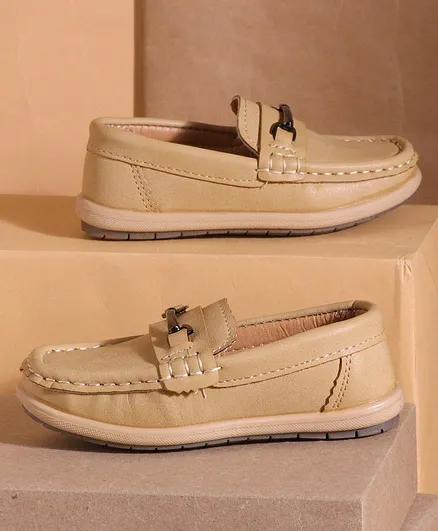 Cute Walk by Babyhug Loafer Shoes - Beige