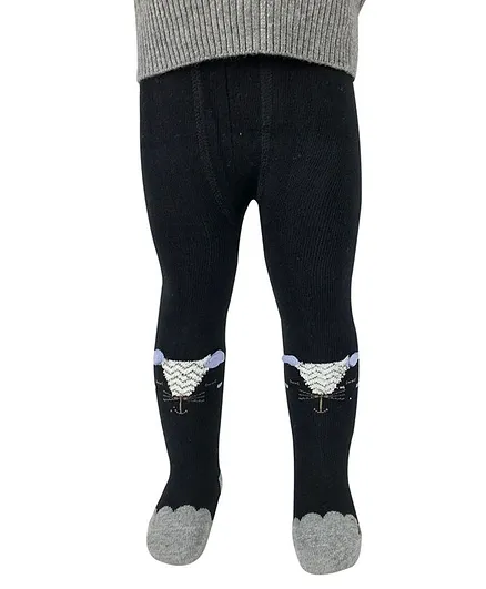Kidofash Face Pattern Full Length Stocking - Black