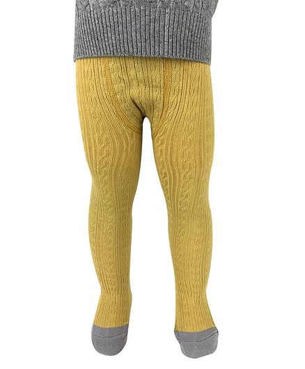 Kidofash Solid Full Length Stocking - Mustard