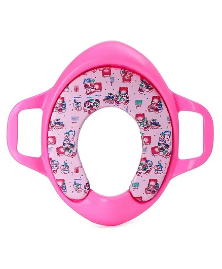 Babyhug Cushioned Potty Training Seat With Handle - Pink