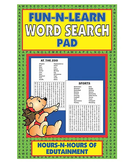 Fun-N-Learn Word Search Activity Pad Book - English