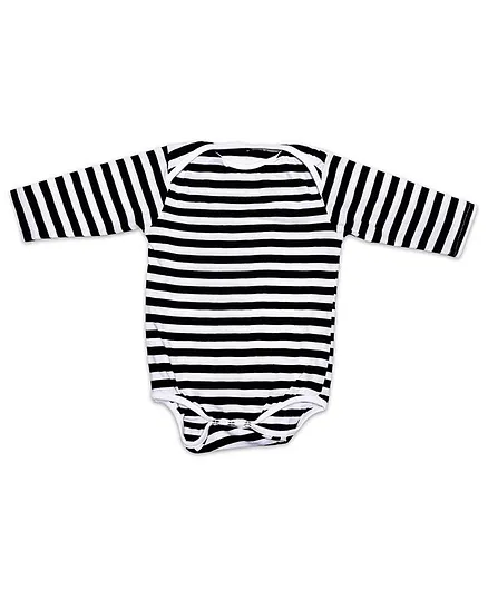 Toddler Tales BW Stripers Body Suit - Black And White