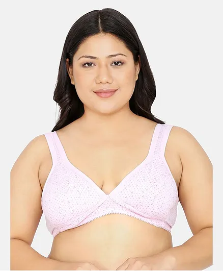 MAMMA PRESTO Full Coverage Non Padded Printed Maternity Bra - Pink