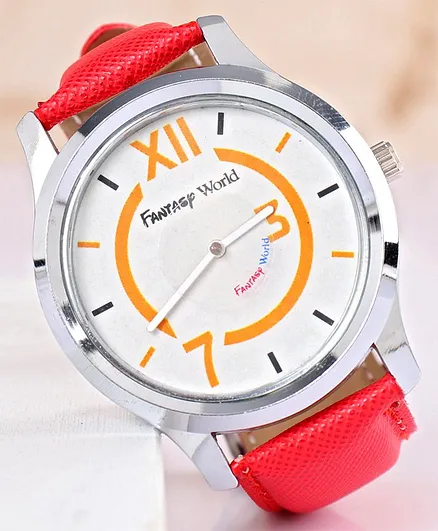 Fantasy World Analogue Watch - Red & White