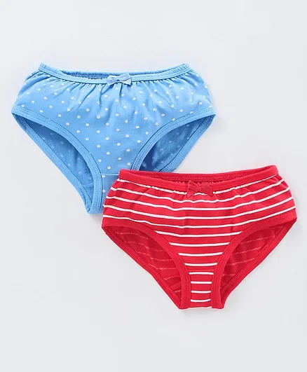 Pine Kids Printed Panties Pack of 2 - Red Blue