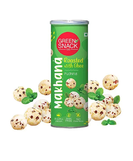 The Green Snack Co. Makhana Pudhina Pack Of 2 - 65 gm each