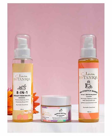 Clovia Botaniqa Nipple Butter Breast Firming Oil & No Stretch Marks Oil - 50 gm, 100 ml