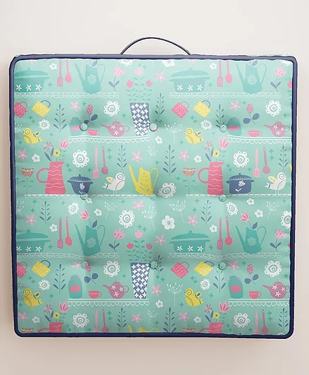 Boingg Cotton Cushion Alllover Print - Green