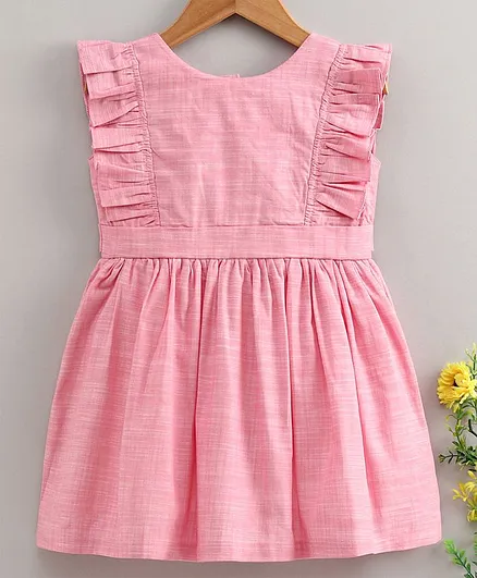 Rassha Cap Sleeves Fit & Flare Dress - Pink