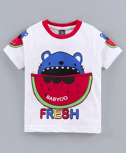 Jb Club Short Sleeves Watermelon Print Tee - Blue