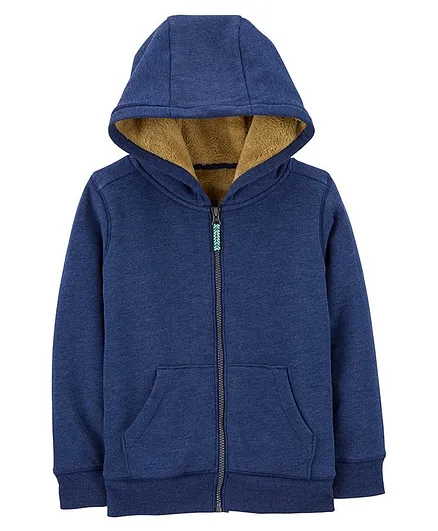 Carter's Zip-Up Fuzzy-Lined Hoodie - Blue