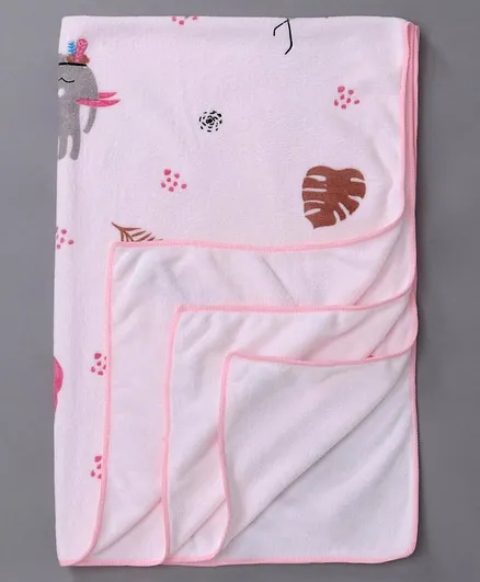 Mee Mee Towel Elephant Print - Pink